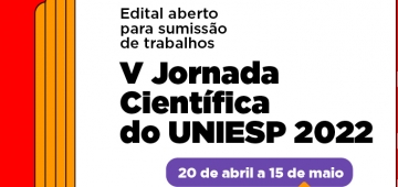 Aberta submissão de artigos para V Jornada Científica UNIESP