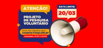 COOPERE abre inscrição para projetos de pesquisa voluntários