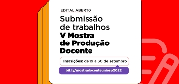 Divulgada chamada para V Mostra de Produção Docente