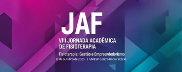 VIII Jornada Acadêmica de Fisioterapia acontece no dia 16 de outubro